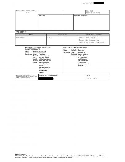 APHIS permit Page 2