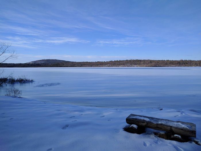 Frozen lake